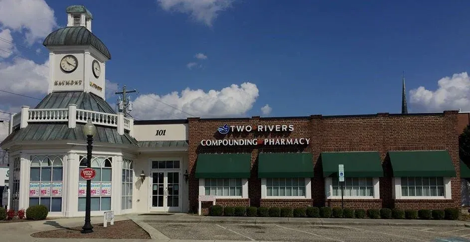 The Two Rivers Pharmacy storefront on Broadfoot Avenue in Fayetteville